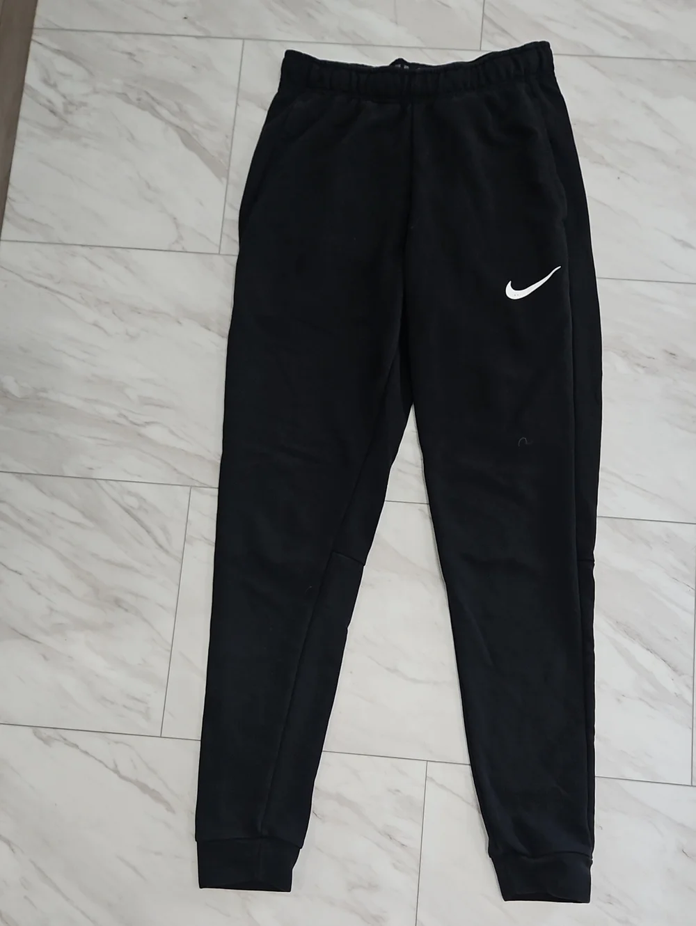 Nike Black Jogger Sweatpants with White Swoosh
